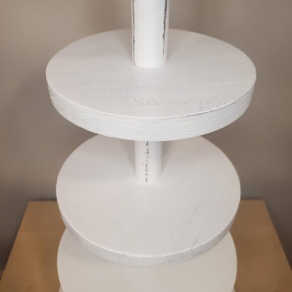 New - 24" Five Tier Cupcake/Dessert Display Stand in White Wood Finish - Picture 6 of 10